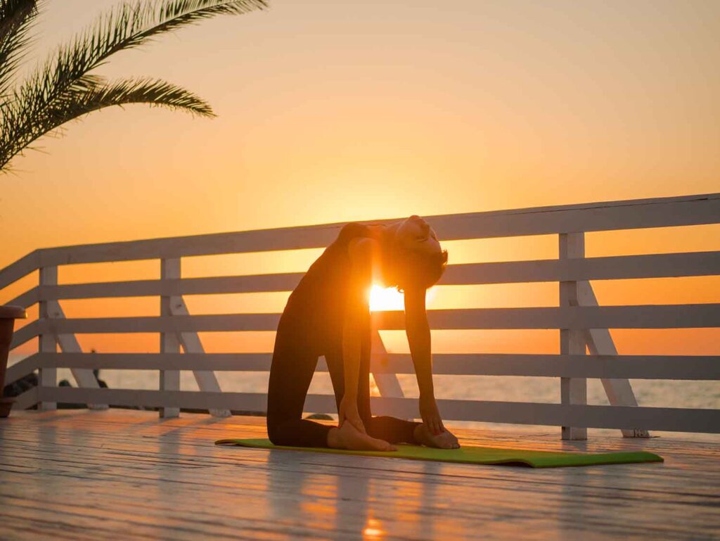 yoga in the evening